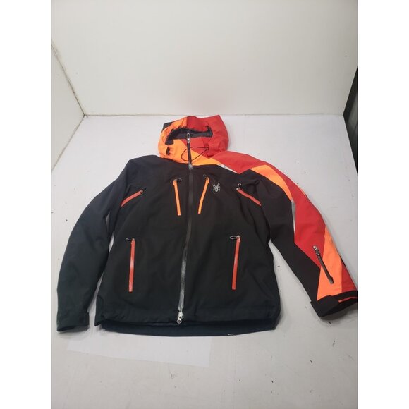 Spyder Mens Bromont Orange/Red & Black Ski Insulated EXO Shield JacketSize M